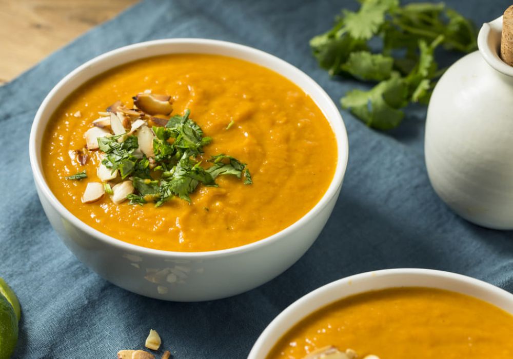 Sopa de camote y zanahoria